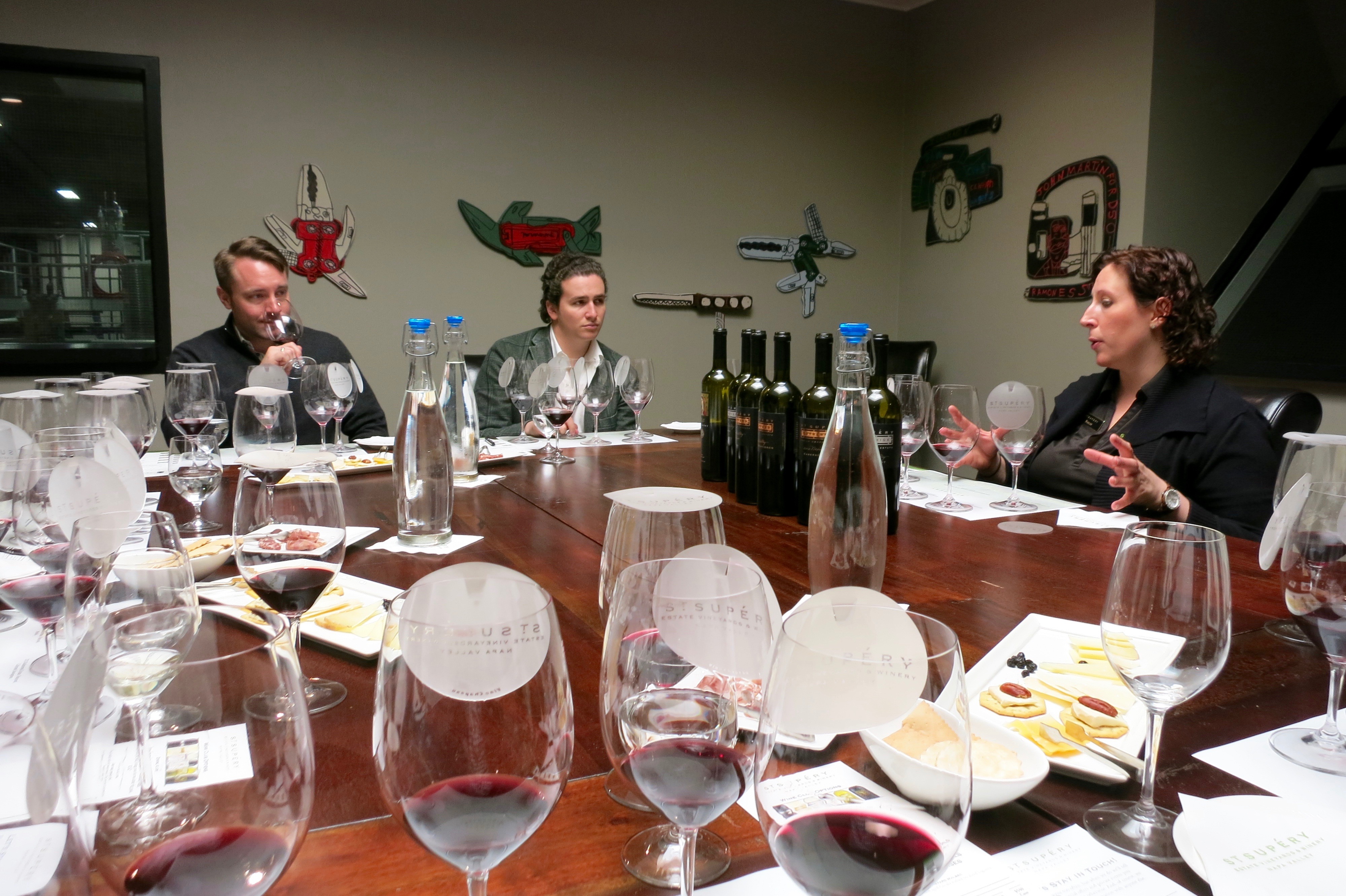 Wine education with a few of our esteemed guests