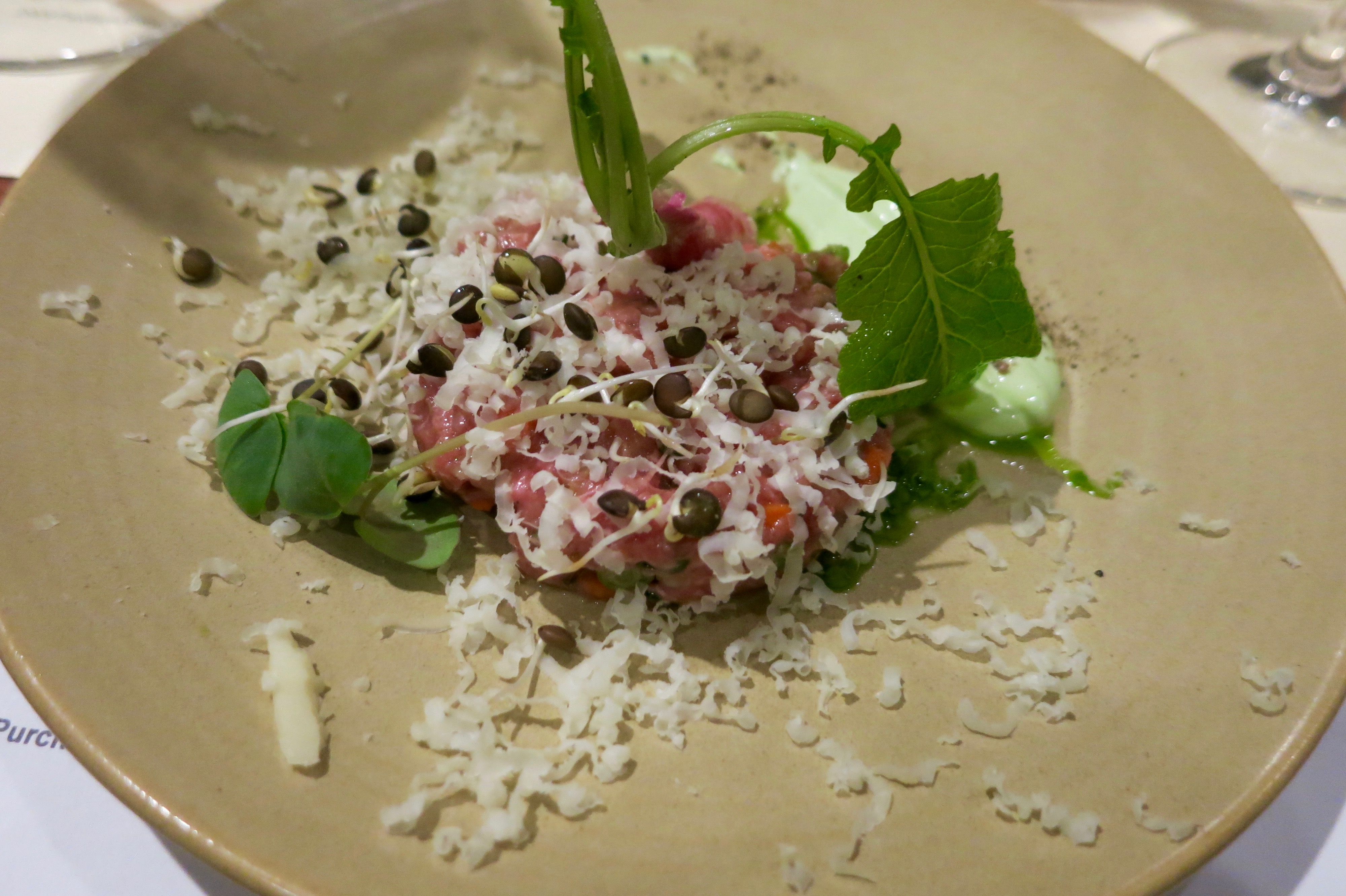 Steak Tartare. Smoked Aged Cheddar. Grilled Bread.